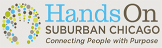 Hands On Suburban Chicago - Connecting People with Purpose logo with light brown background